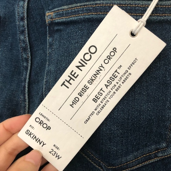 Denim forum NWT the nico mid rise skinny crop Jean - Picture 4 of 8